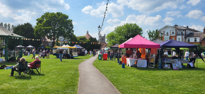 Gazebo in a park setting.