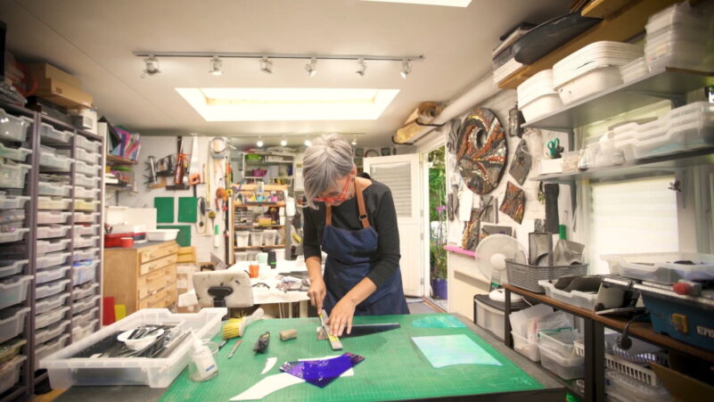 Female in a craft studio
