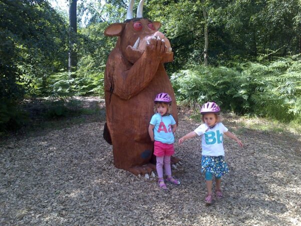 Graffulo statue in the woods.