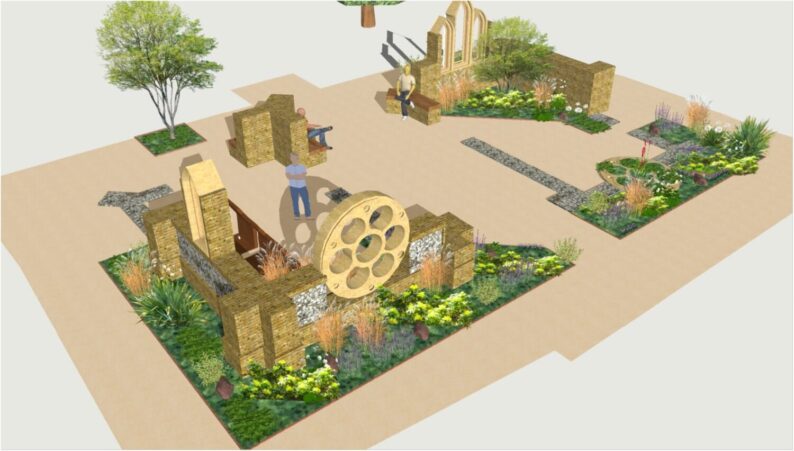 Artist's impression of a garden