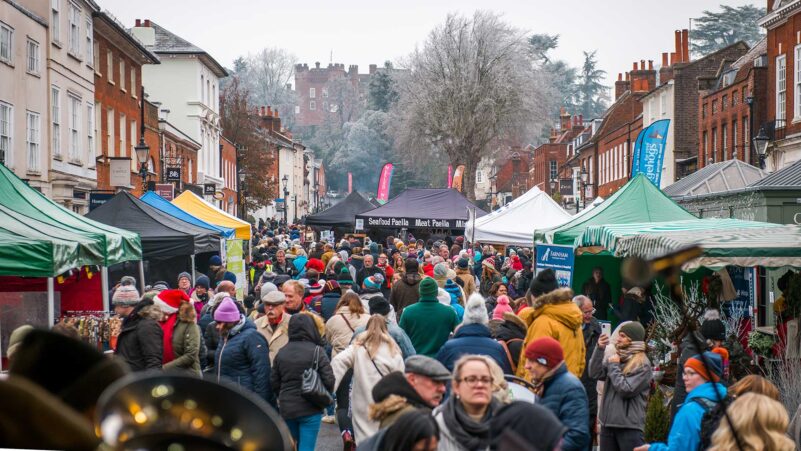 Christmas Market Town Centre Stalls