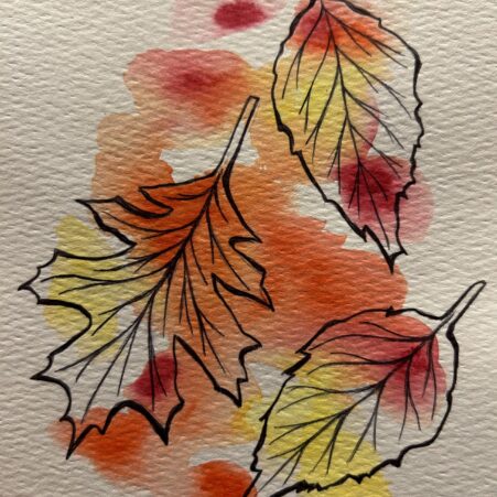 Family Watercolours Autumn Leaves 27.10.26 Scaled